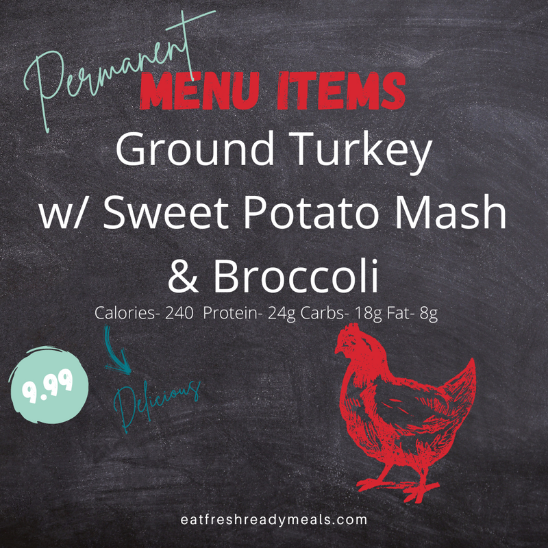 Ground Turkey w/ Sweet Potato Mash & Broccoli